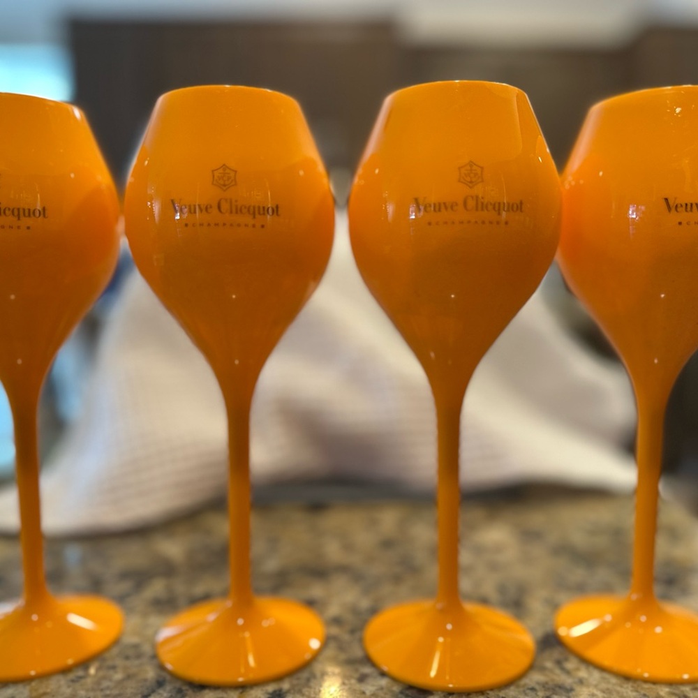 Veuve Clicquot Orange Wine Glasses Set